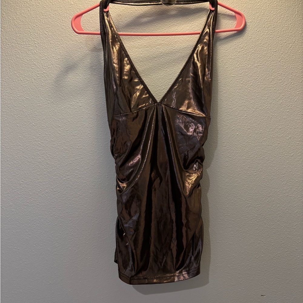 Shiny Metallic Tank Top